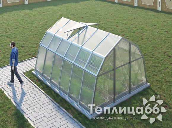Теплица Рада Байкал из поликарбоната, 3x4 метра